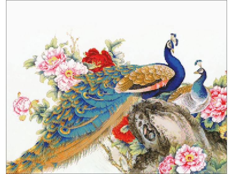 Алмазная вышивка «Пара павлинов» — картинка 2