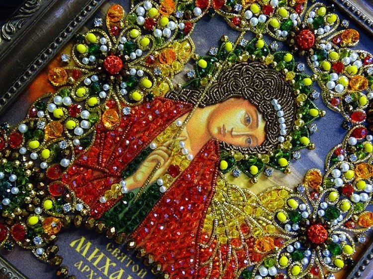 Набор вышивки хрустальными камнями «Святой Архангел Михаил» — картинка 3