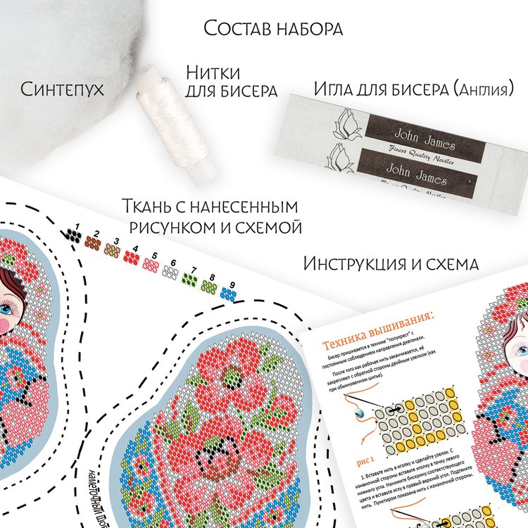 Набор для вышивания «Матрёшка Полхов-Майданская» — картинка 2