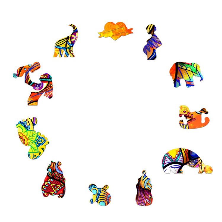 Деревянные пазлы «Саванный Слон XL», Woodbests — картинка 4