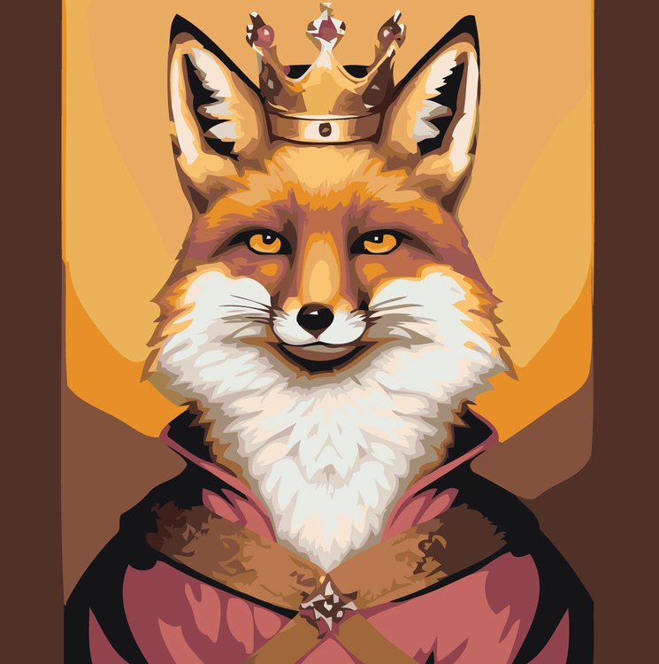 Картина по номерам «Коронованный лис»