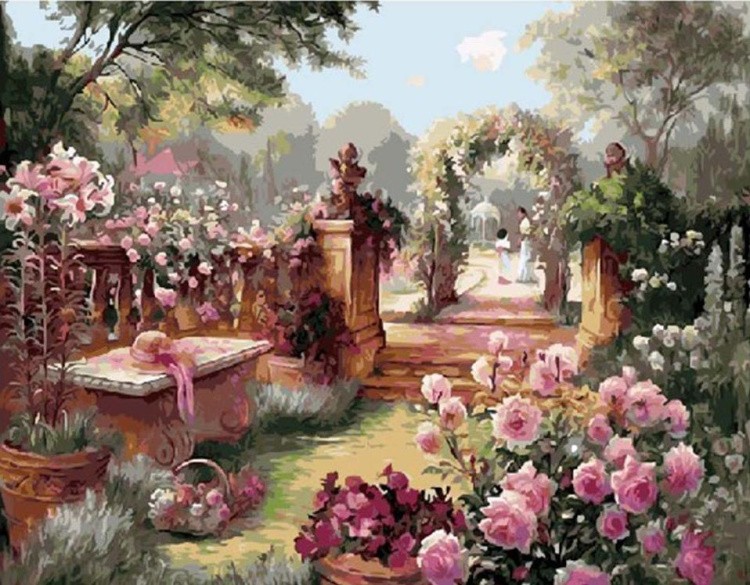Картина по номерам «Цветущий сад»
