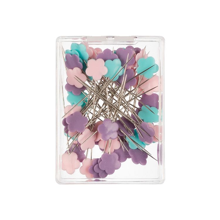 Булавки для квилтинга, сталь, 60 шт., в форме цветка, 46 мм, Gamma — картинка 2