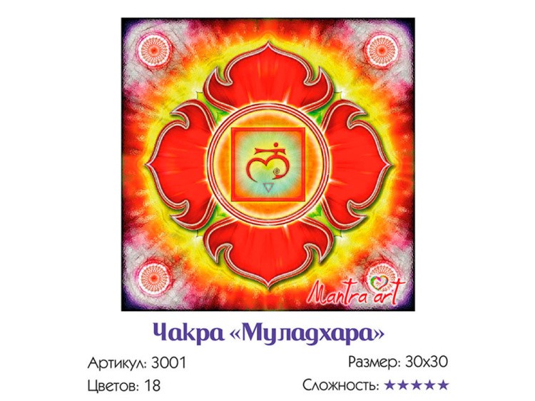 Картина по номерам «Чакра Муладхара» — картинка 3