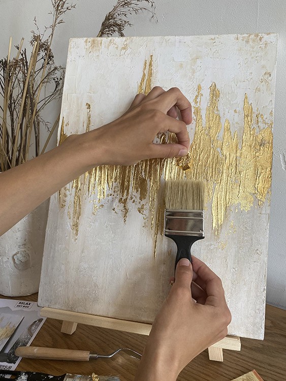 Набор для рисования с поталью и текстурной пастой «Golden mean» — картинка 4