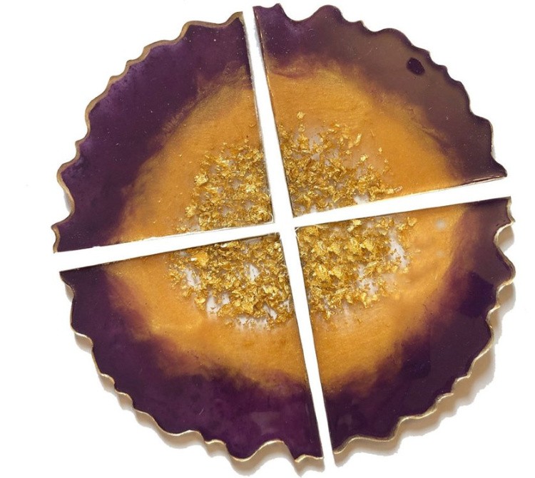 Силиконовый молд жеода круг, d 21 см — картинка 5