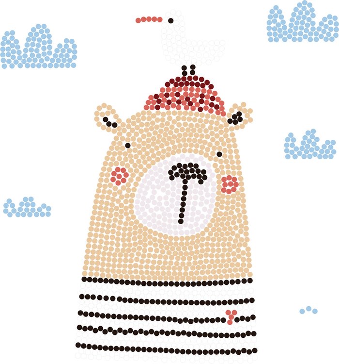 Алмазная вышивка «Постер. Мишка в тельняшке» — картинка 2