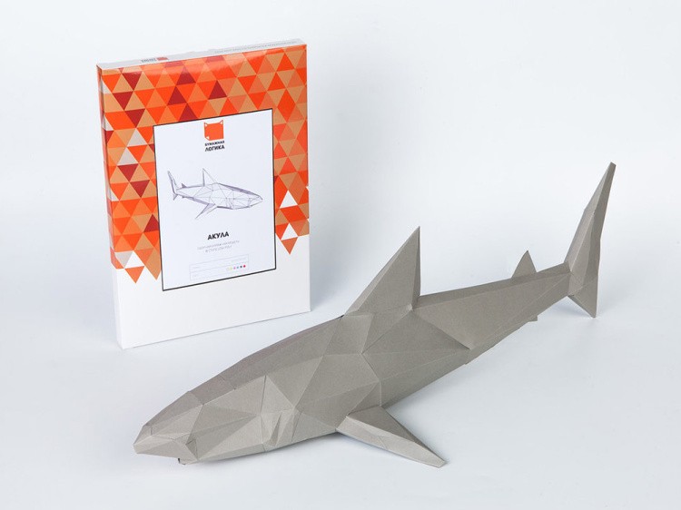 Бумажная модель для склеивания фигура «Акула» — картинка 3