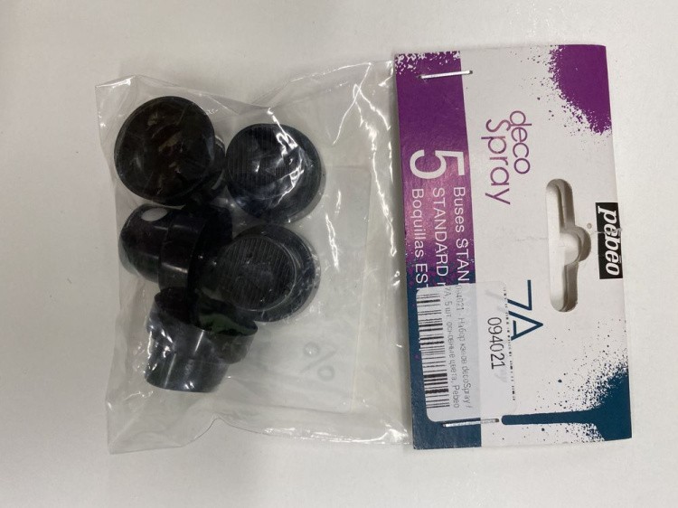 УЦЕНКА. Набор кэпов decoSpray / 7А, 5 шт. основные цвета, Pebeo (порвана упаковка) — картинка 2