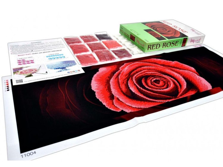 Набор вышивки бисером «Красная роза» — картинка 3