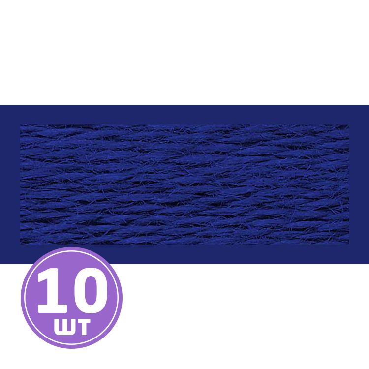 Нитки мулине (шерсть/акрил), 10 шт. по 20 м, цвет: №440 синий, Риолис