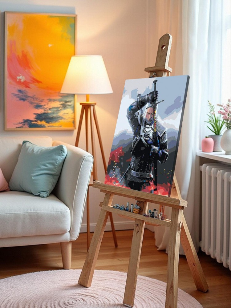 Картина по номерам «Ведьмак: Геральт из Ривии» — картинка 10