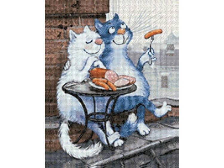 Алмазная вышивка «На крыше» — картинка 2