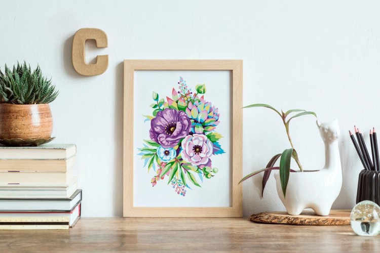 Картина по номерам «Букет с анемонами» — картинка 3