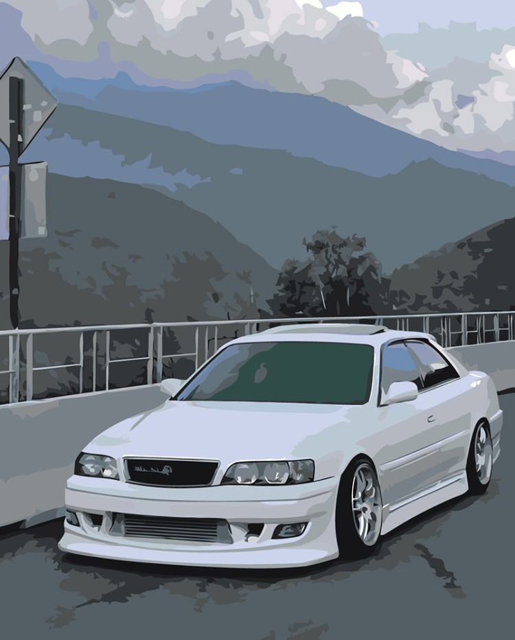 Картина по номерам «Машины: Тойота Марк 2 Toyota Mark 2»