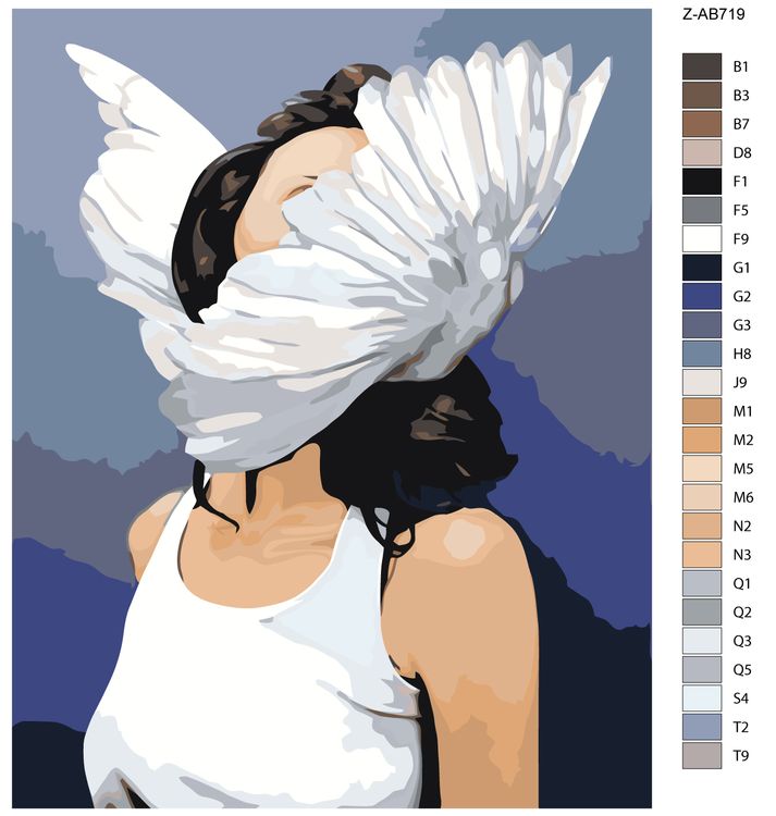 Картина по номерам «Девушка» — картинка 2