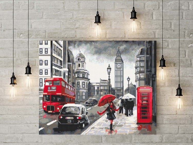 Алмазная вышивка «Улица Лондона» — картинка 3