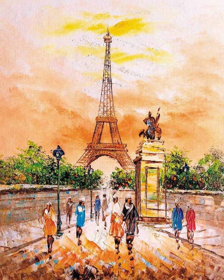 Картина по номерам «Прогулка по теплому Парижу»