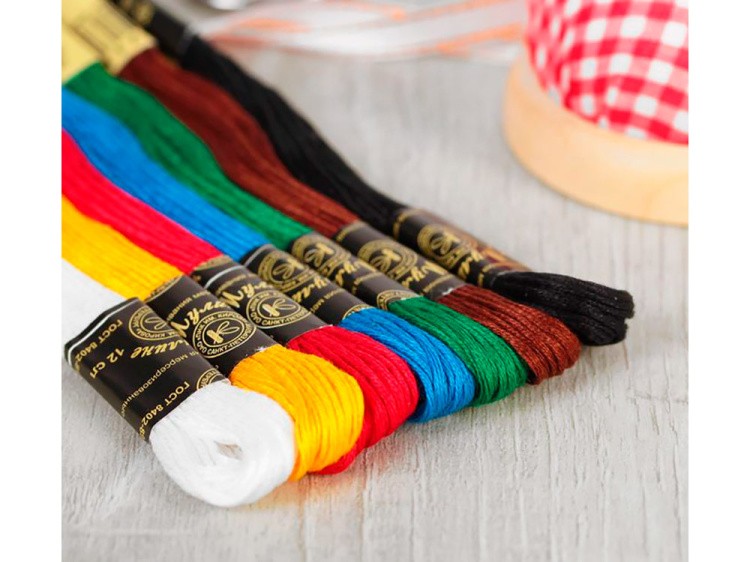 Набор ниток мулине для вышивания «Школьный», 10 м, 7 шт. — картинка 3