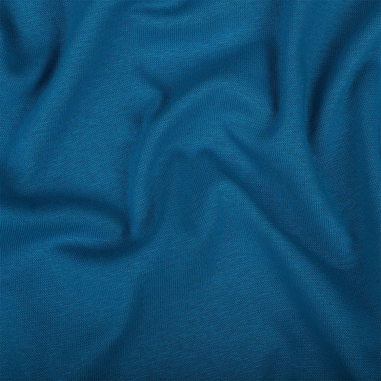 Ткань трикотаж Рибана с лайкрой, 3 м, ширина 80-90 см, 215 г/м2, опененд, цвет: бирюза, TBY — картинка 2