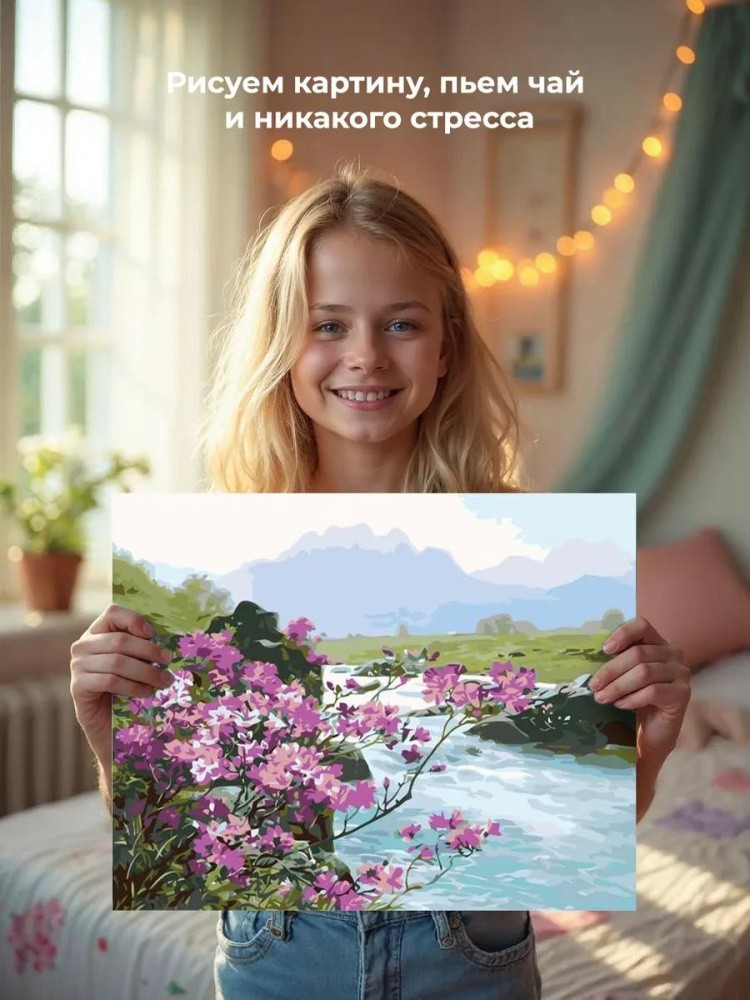 Картина по номерам «Весна в предгорье» — картинка 7