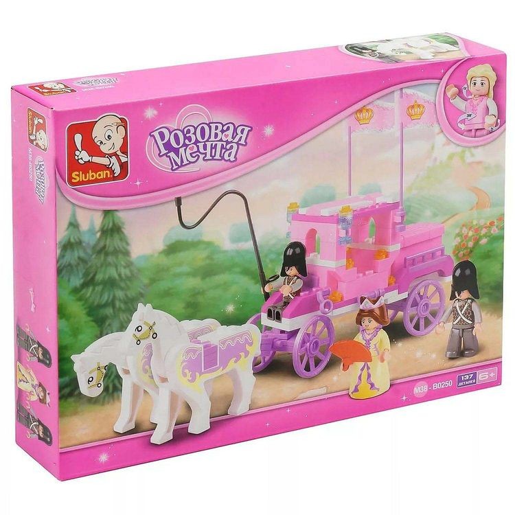 Конструктор «Розовая мечта. Королевская карета», 137 деталей — картинка 3