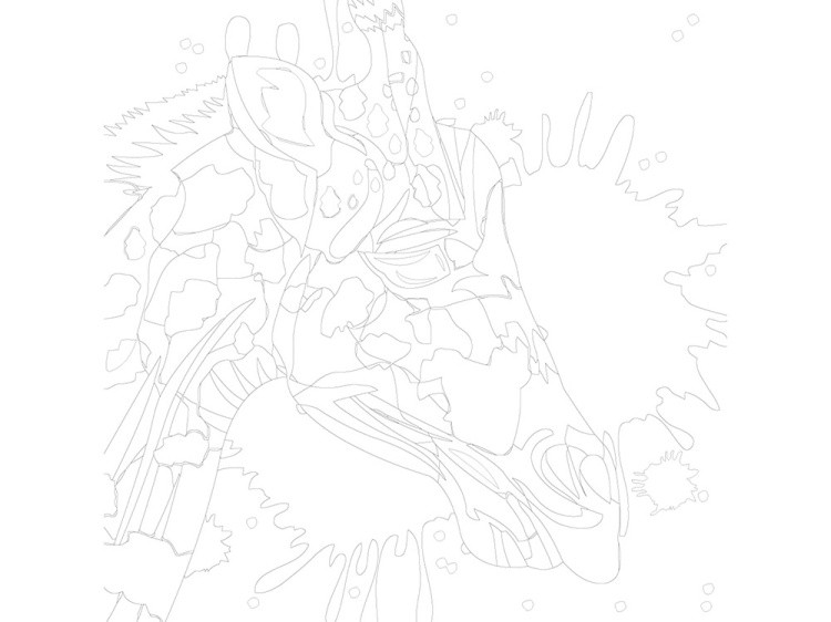 Картина по номерам «Красочный жираф» — картинка 3