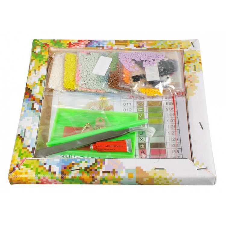 Алмазная вышивка «Щенок в корзинке» — картинка 3