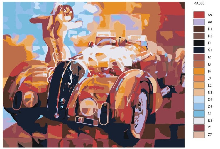 Картина по номерам «Ретро-автомобиль» — картинка 2