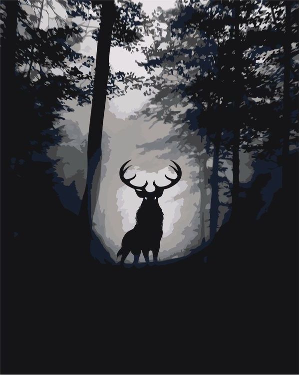 Картина по номерам «Лесной олень»