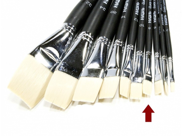 Кисть синтетическая «Зима» плоская №8 — картинка 3