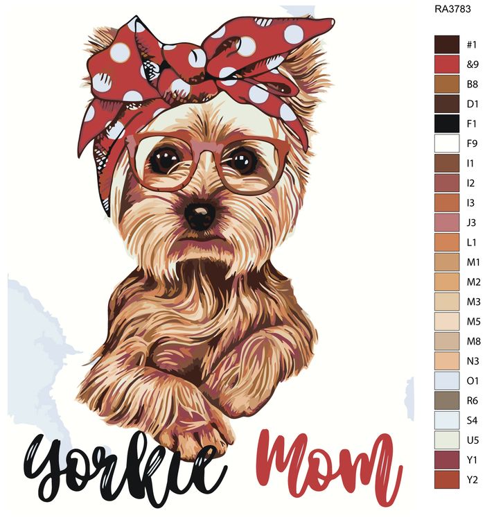 Картина по номерам «Важный йорк» — картинка 2