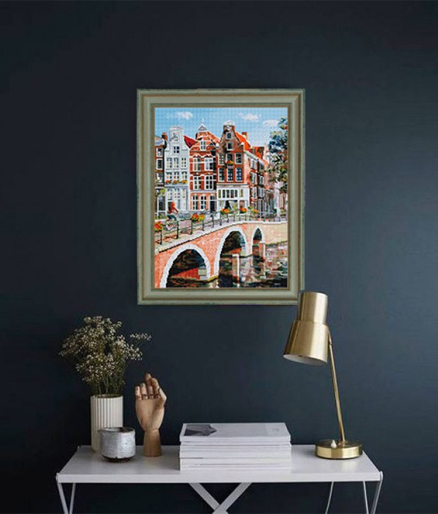 Алмазная вышивка «Императорский канал в Амстердаме» — картинка 5