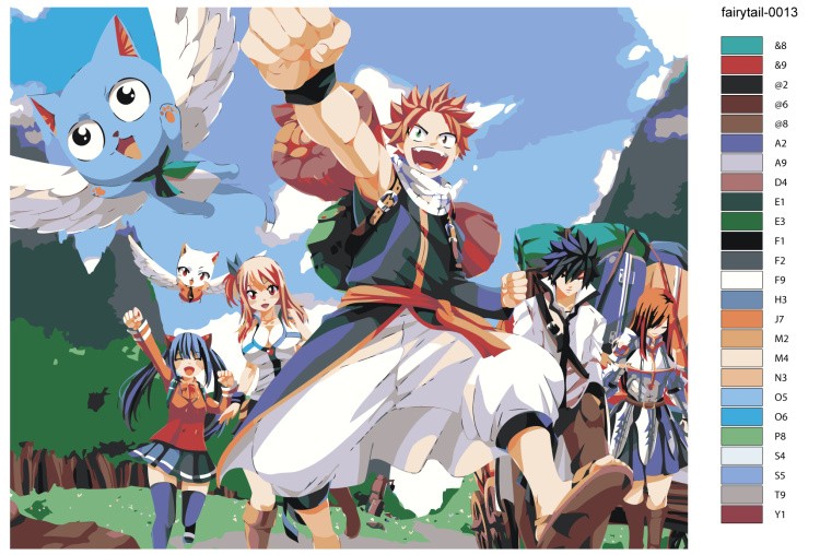 Картина по номерам «Аниме манга Хвост Феи Fairy Tale 11 40х50» — картинка 2