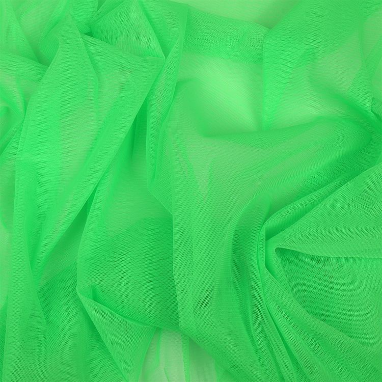 Сетка KRUZHEVO стрейч матовая, 10 м, ширина 150 см, 40 г/м², цвет: 60 неон салат — картинка 2