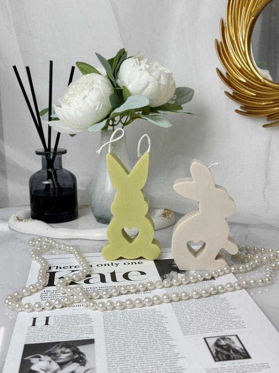 Силиконовый молд - Свеча зайчик №1, 13,5x7,5см, 1 шт. — картинка 5