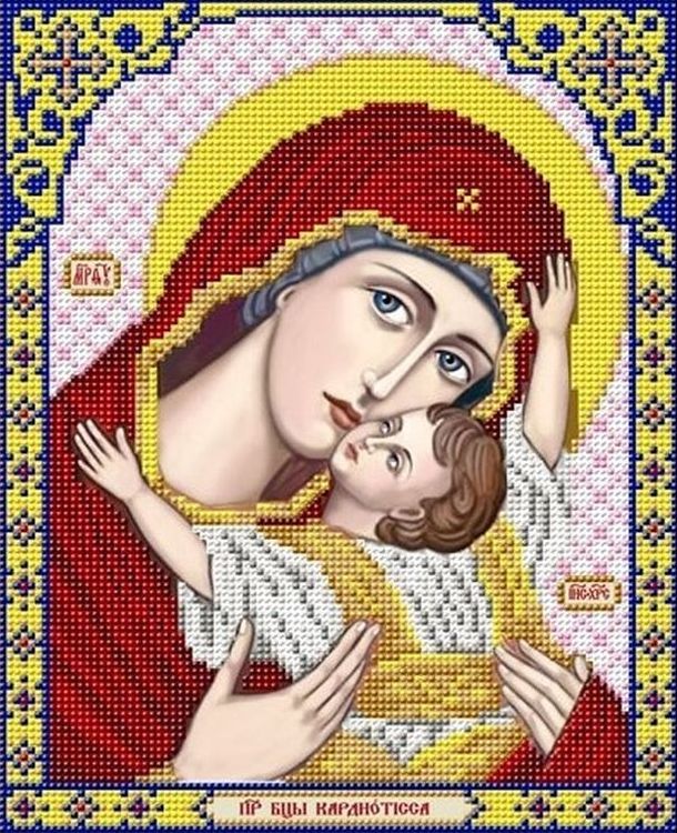 Рисунок на ткани «Богородица Кардиотисса»