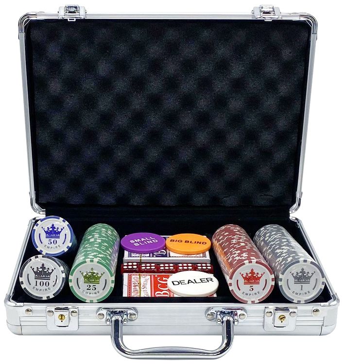 Покерный набор Empire, 200 фишек, 11,5 г с номиналом в чемодане — картинка 2