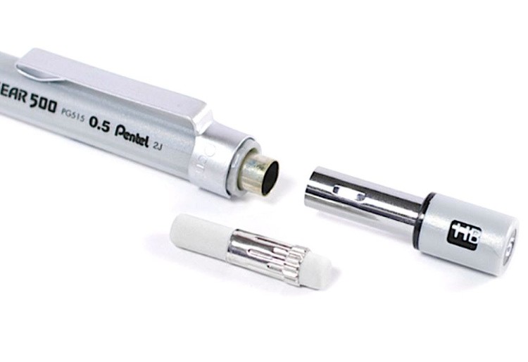 Карандаш Graphgear 500 автоматический профессиональный 0,3 мм, НВ, Pentel — картинка 3