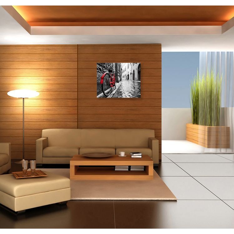 Картина по номерам «Красный велосипед в старом городе» — картинка 4