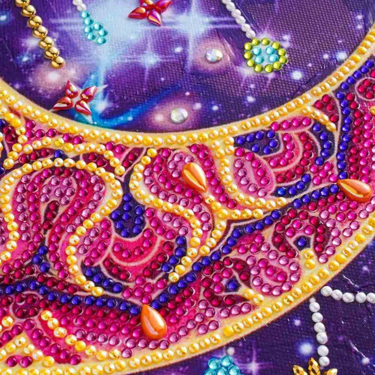 Алмазная вышивка «Самоцветы Панно Ловец снов Луна» — картинка 2