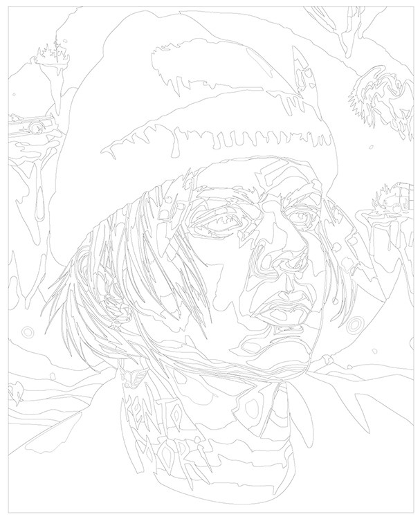 Картина по номерам «Рэпер Pharaoh Фараон Арт 4» — картинка 3