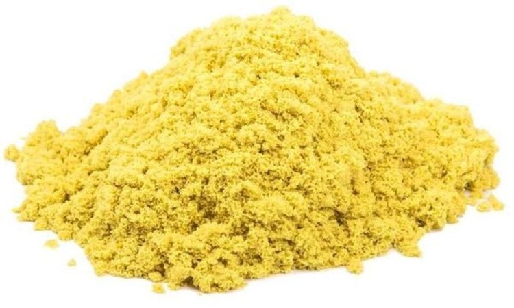 Космический пластичный песок Желтый 150 г — картинка 5