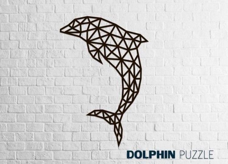 Деревянный интерьерный пазл «Дельфин», Eco Wood Art — картинка 2