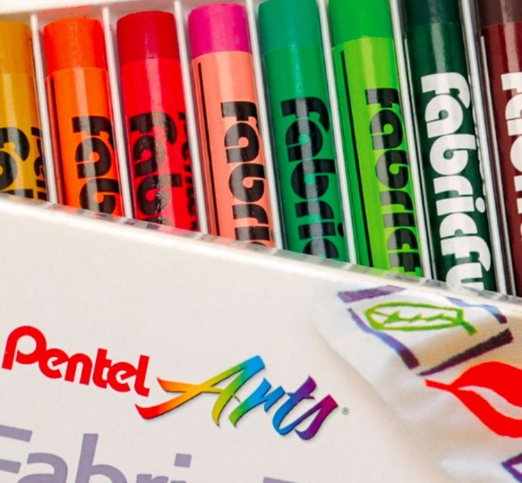 Пастель мелки для ткани Pentel FabricFun Pastels, 15 цв. — картинка 6