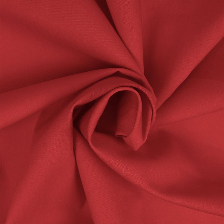 Ткань ТиСи поплин стрейч, 5 м x 150 см, 110 г/м², цвет: красный, TBY