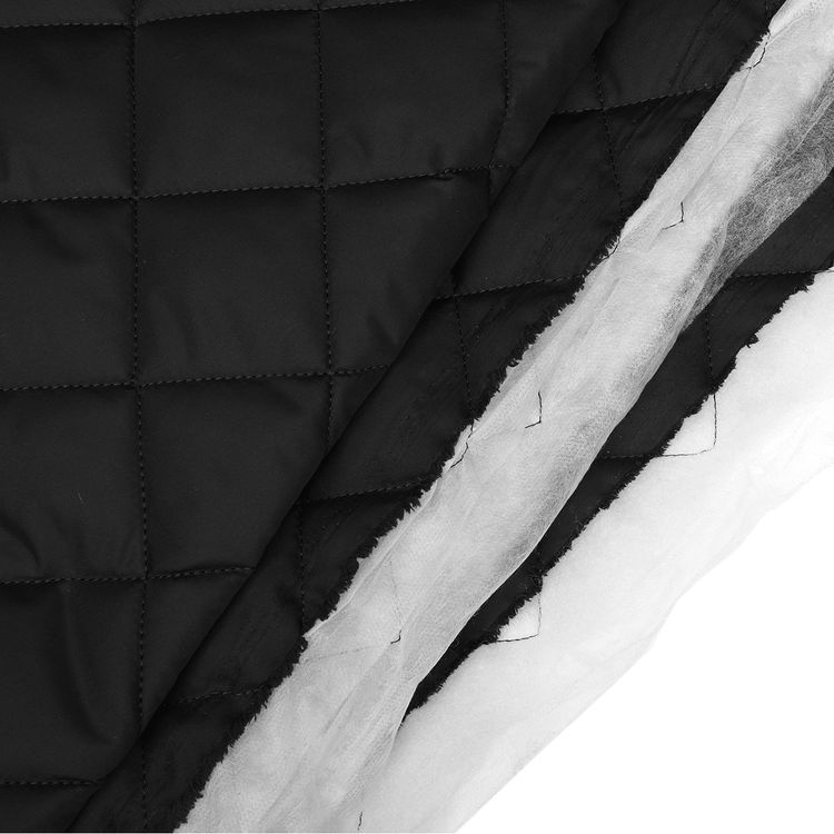 Ткань стежка, ромб 5,5 см, 5 м x 150 см, 230 г/м², цвет: черный, TBY — картинка 4