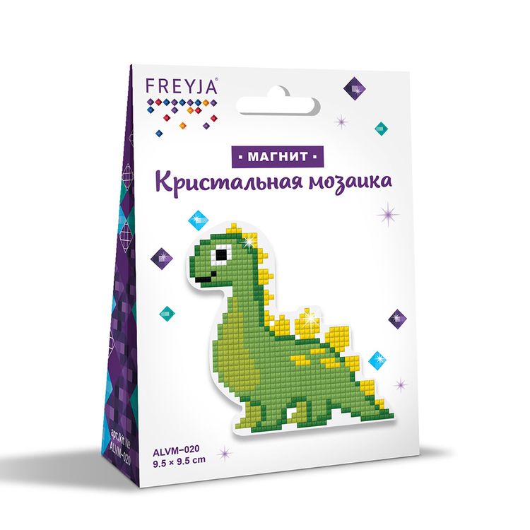 Алмазная вышивка магнит «Динозаврик» — картинка 2