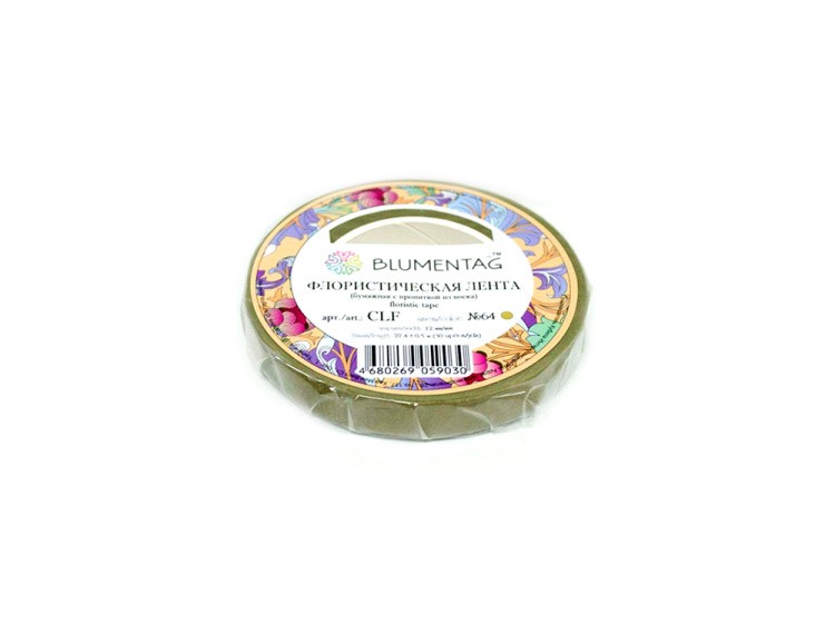 Флористическая лента CLF цвет: 64 оливковый 27.4 м, Blumentag — картинка 2