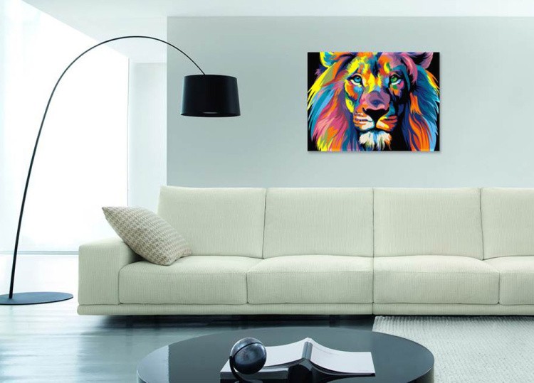 Картина по номерам «Радужный лев» — картинка 5